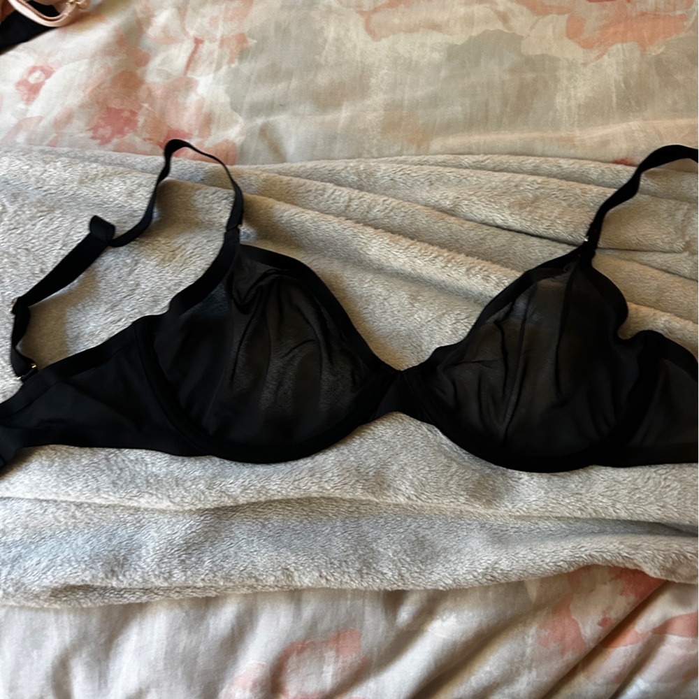 Elegant Black Sheer Bra